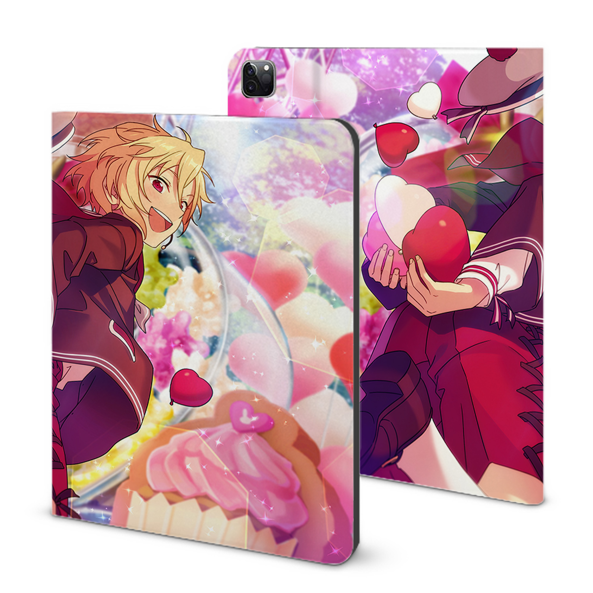 （画像用） あんさんぶるスターズ! Ensemble Stars IPad ケース ブック型 PUレザー TPU 耐衝撃 軽量 薄型 ペン収納なし 全面保護 IPad 各モデル対応